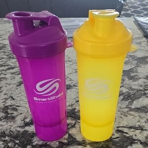 SmartShake Purple and Yellow Shaker & Storage Bottles
